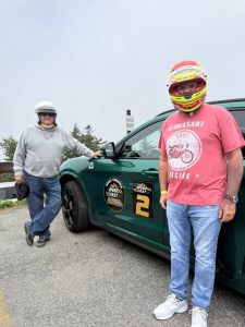 Getting ready to run the Snowshoe Mountain Hill Climb with Paul Dallenbach in WV.